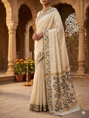 Women Pure Cotton Authentic Jamdani Saree Master Weaver Designer Handloom Festiv